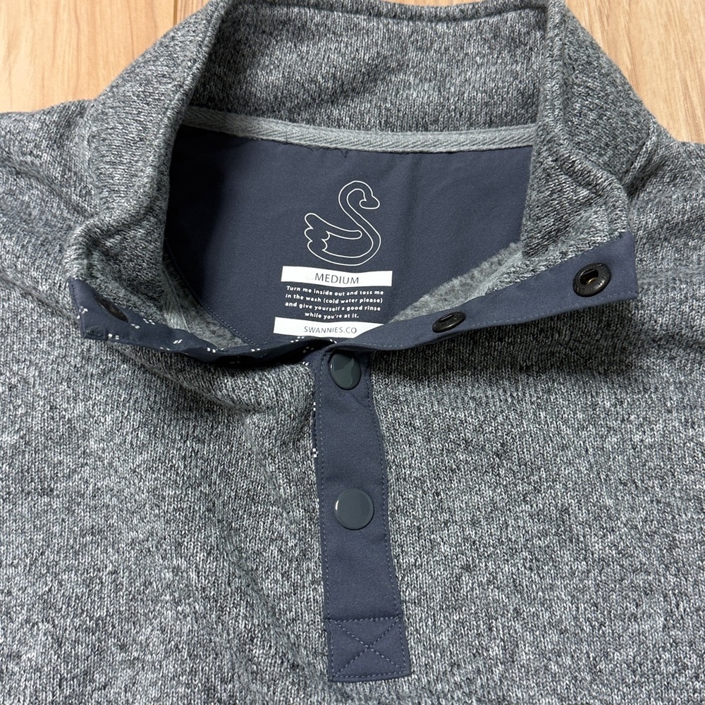 Swannies Gray Men's Sweater - Picture 3 of 4